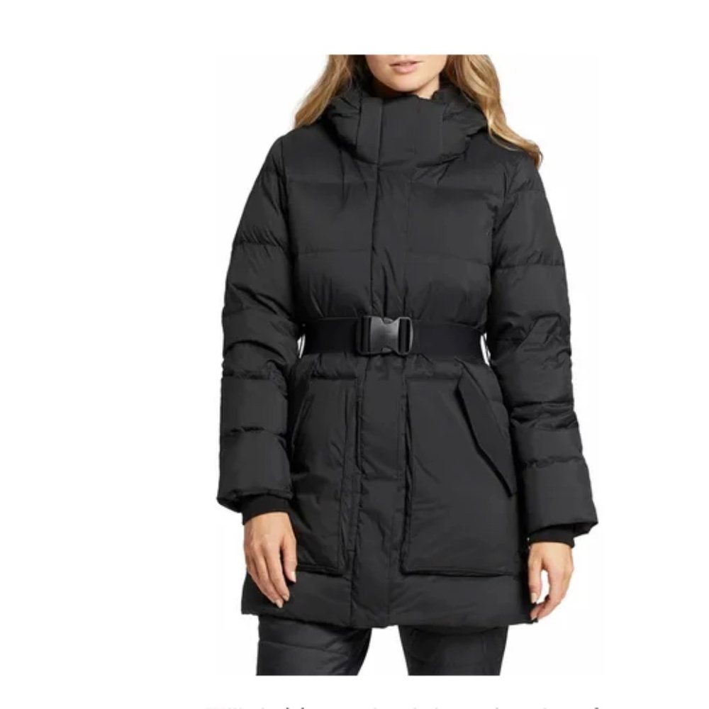 White Alpine Design Women's Dream Puff Belted Parka SIZE XS